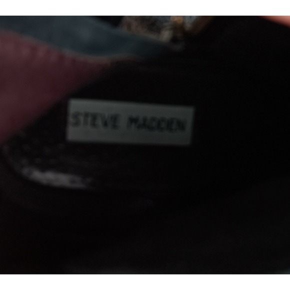 Steve Madden Troopa Black Leather Lace Up Side Zip Combat Boots Women's Size 7 - Picture 6 of 8